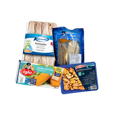 Ψάρια, Θαλασσινά, Οστρακοειδή Συσκευασίες